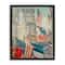 Stupell Industries Classic Americana Flags Floater Framed Art